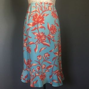 Y2k/2000s Aqua and orange print skirt